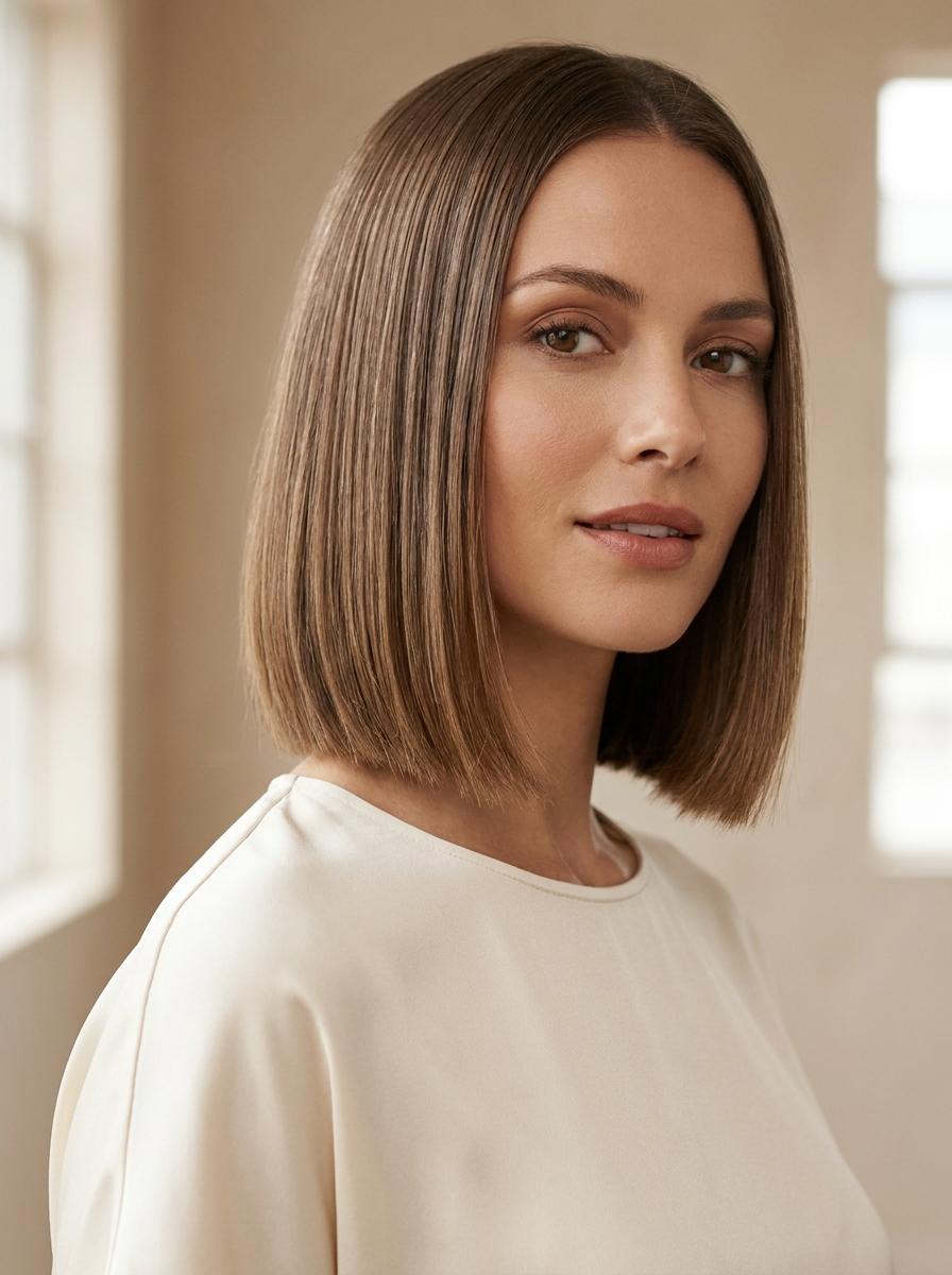 Glatter Sleek Bob - Bob Frisur stylen